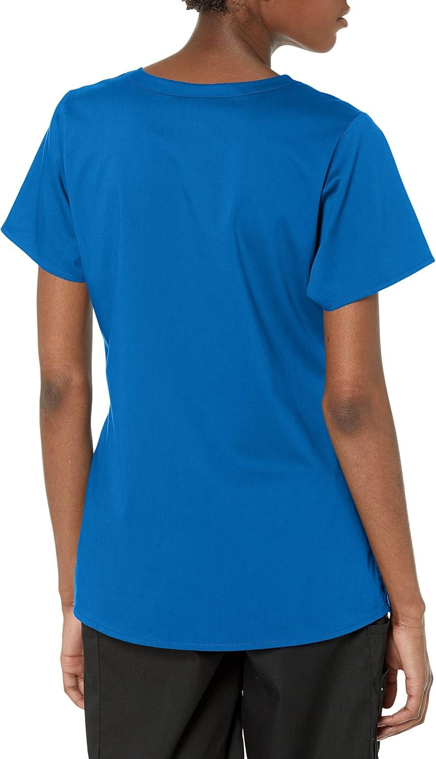 WonderWink Womens Women’s 4 Pocket Wrap Scrub Top(Royal)