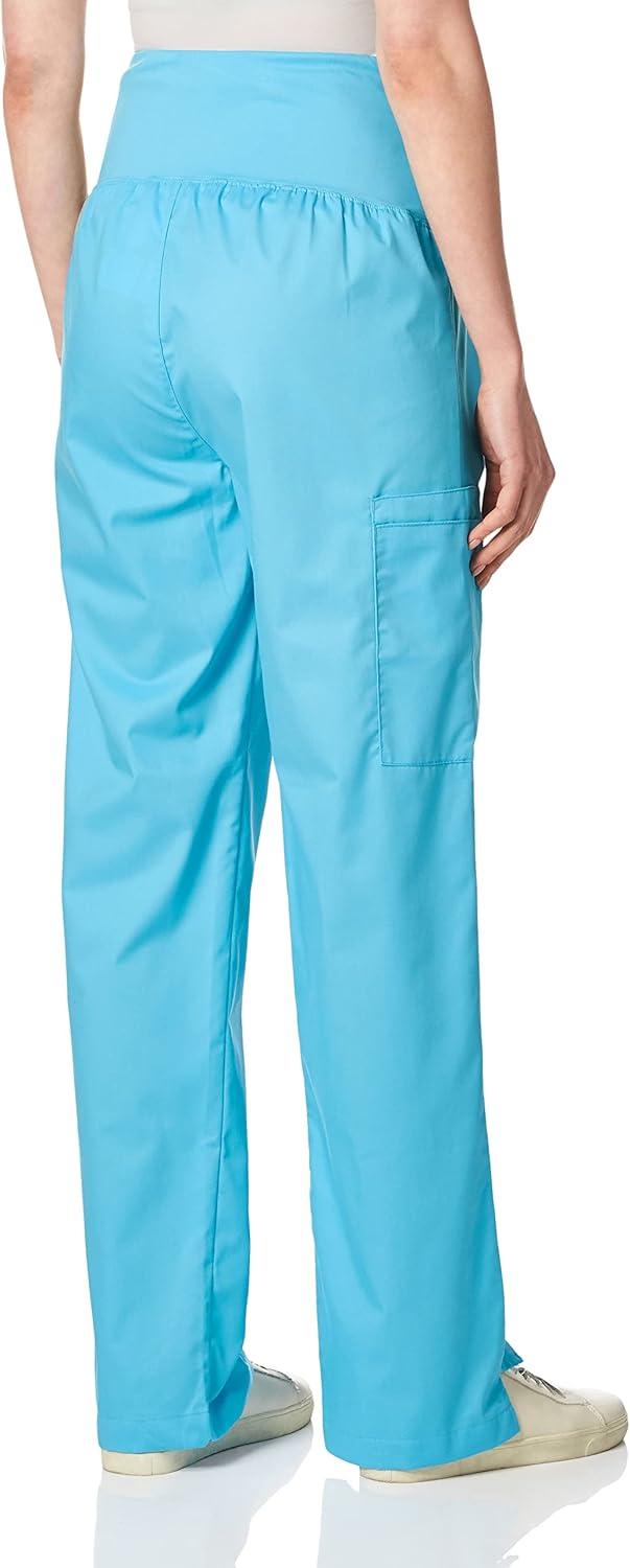 Wink WonderWORK Scrubs for Maternity Cargo Scrub Pants(Light Turquoise)
