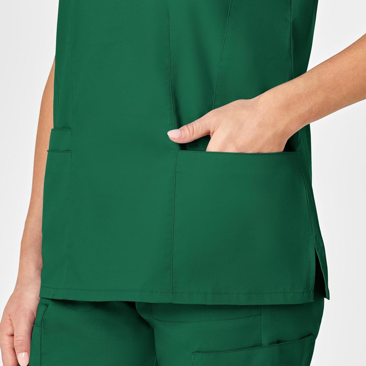 WonderWink Womens Shaped V-Neck Top(Hunter)