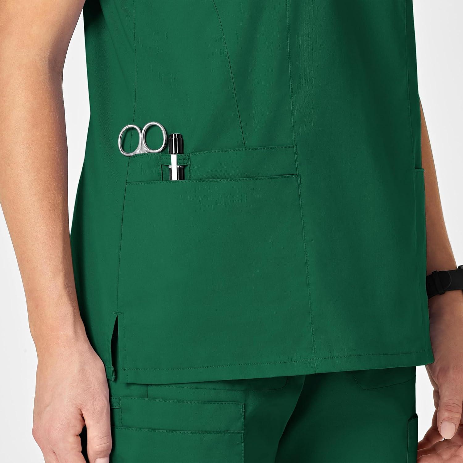 WonderWink Womens Shaped V-Neck Top(Hunter)
