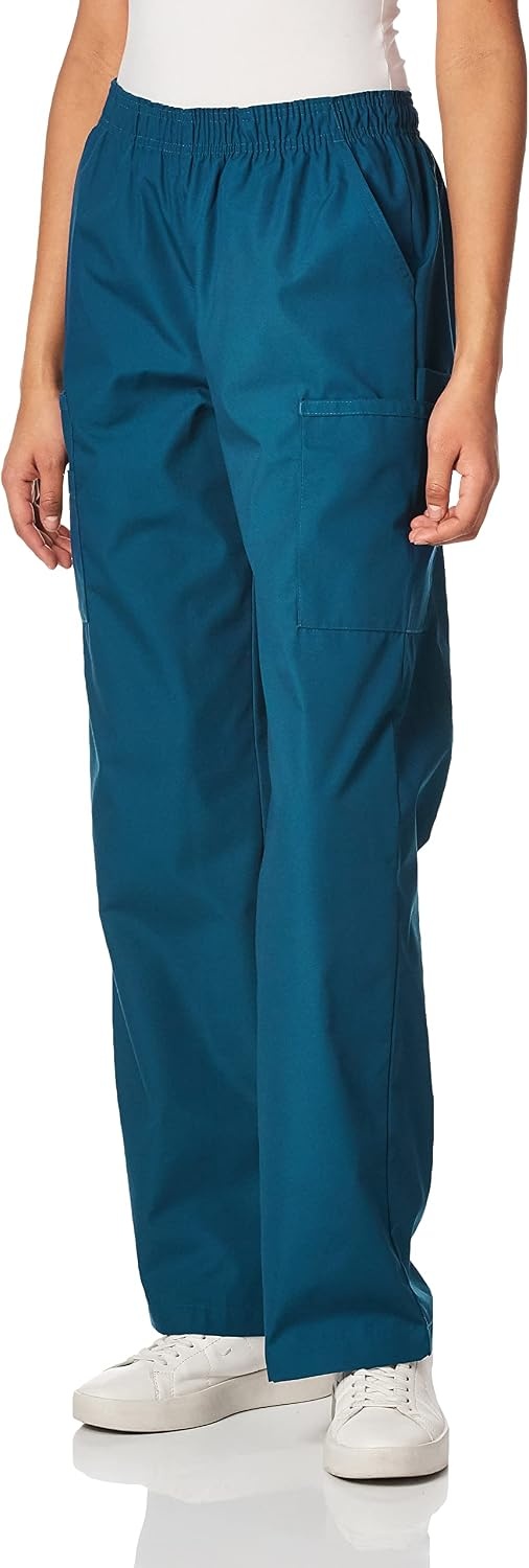 WINK Origins Quebec -Women’s Full Elastic Cargo Scrub Pant(Caribbean)