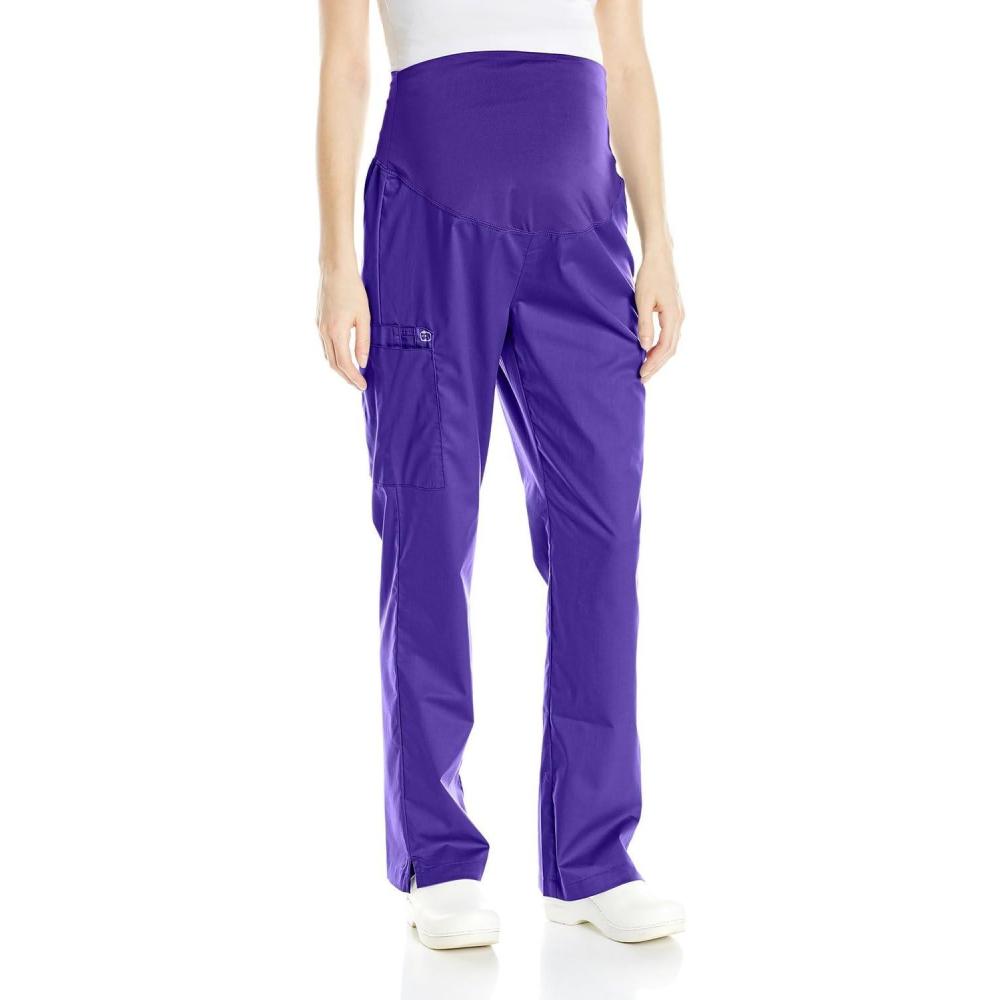 Wink WonderWORK Scrubs for Maternity Cargo Scrub Pants(Grape)