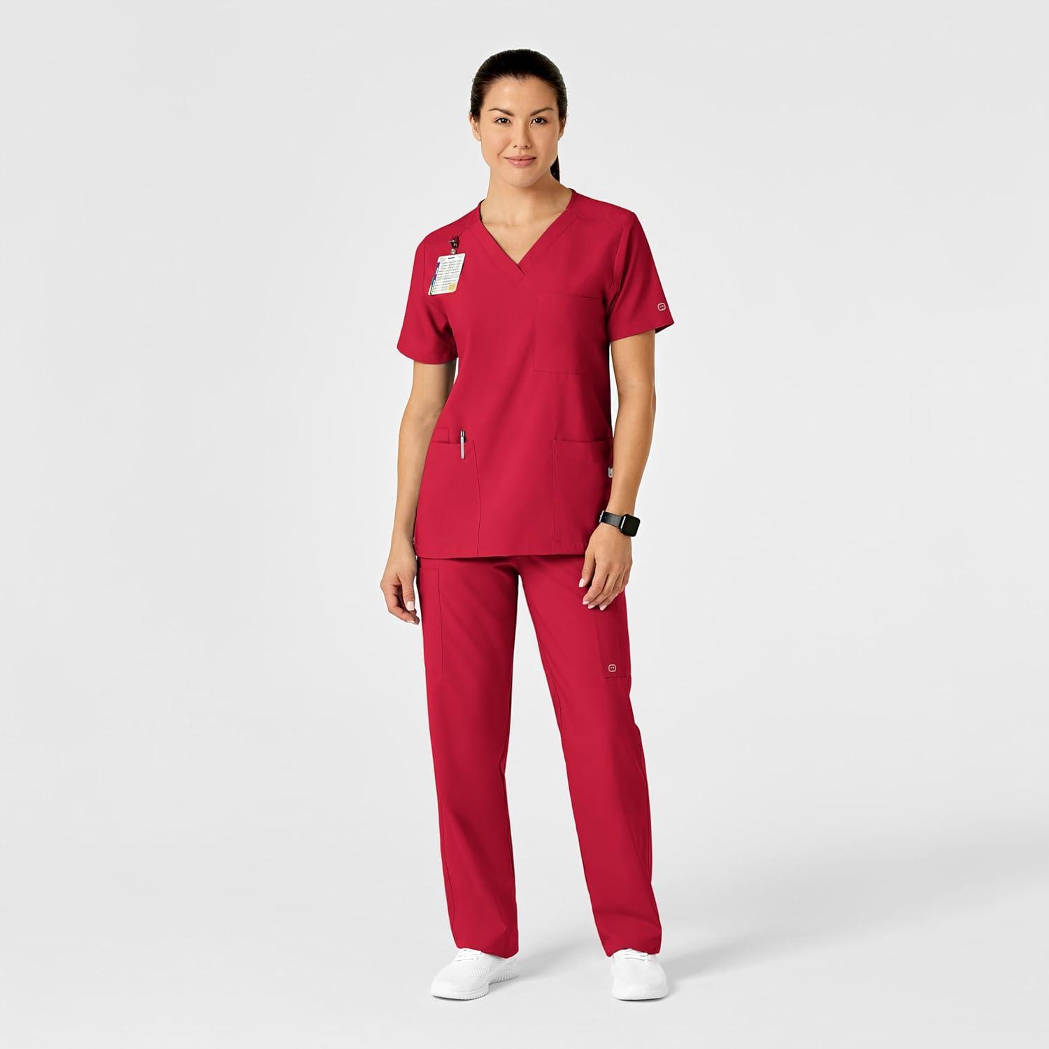 WonderWink Unisex-Adult Multi-Cargo Pant(Red)