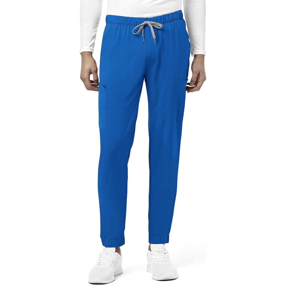 WonderWink Mens Renew Men’s Jogger Scrub Pant(Royal)