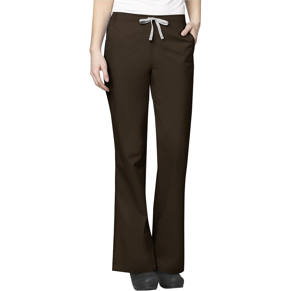WonderWink Women’s Wonderwork Flare Leg Scrub Pant(Chocolate)