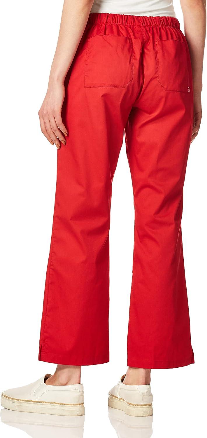 Wink WonderWORK Scrubs for Women, Flare Leg Scrub Pants(Red)