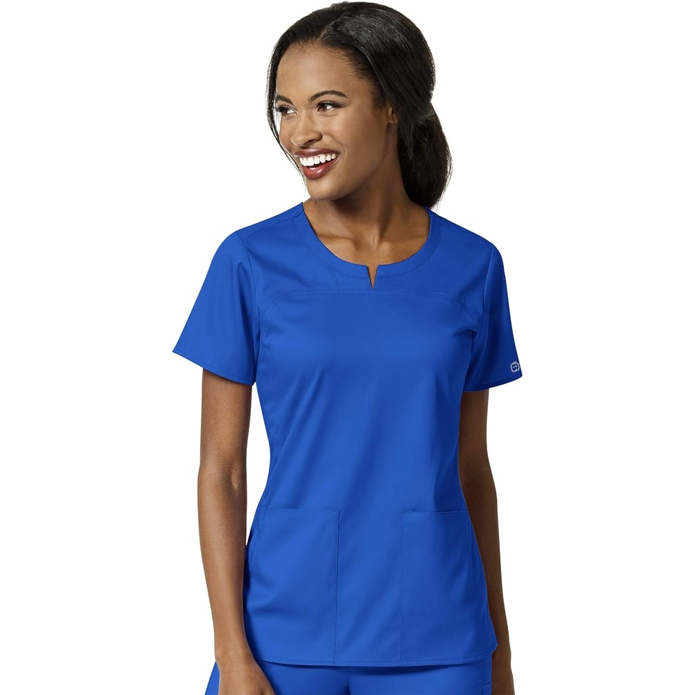 Wink PRO Women’s 4 Pocket Notch Neck Scrub Top(Royal)