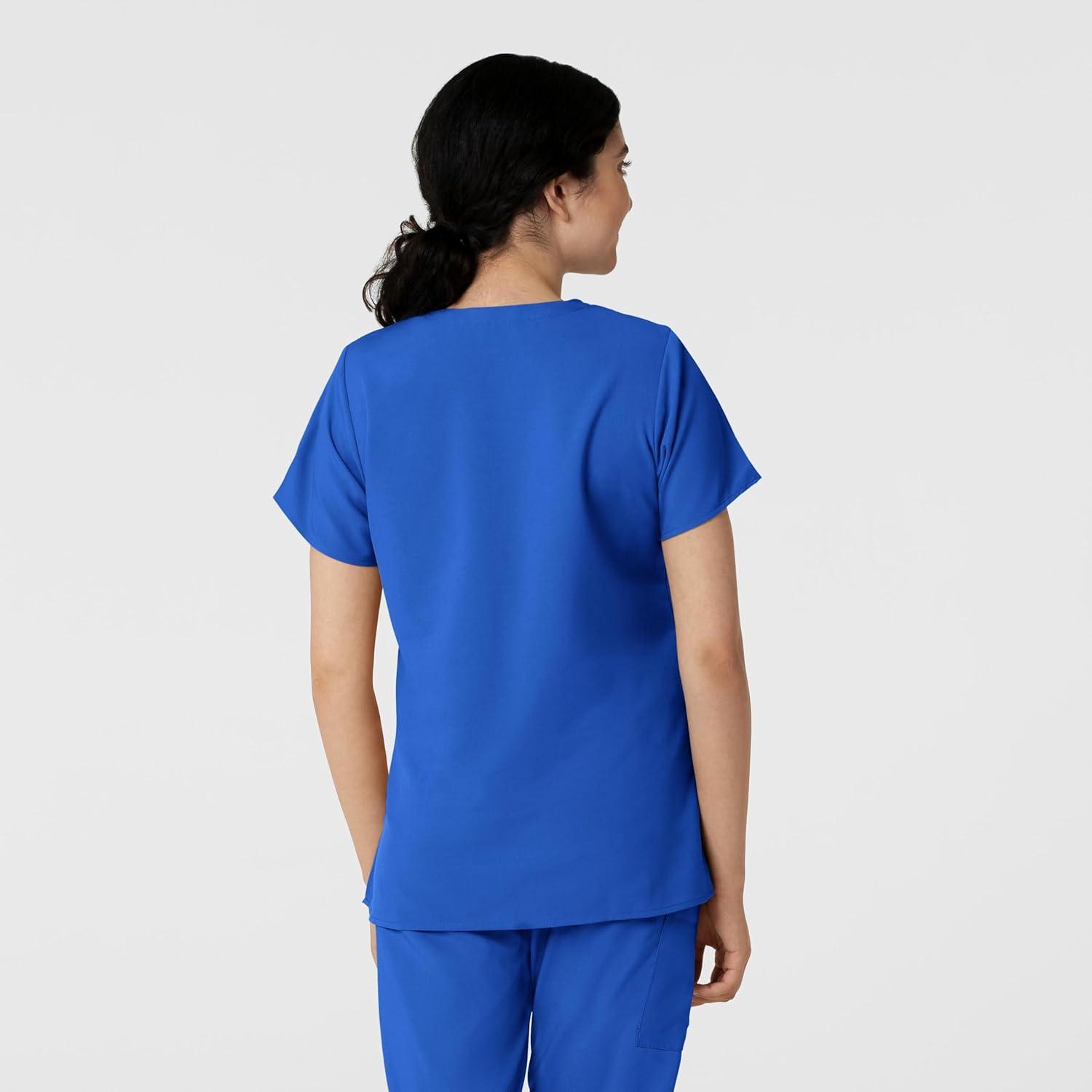 Wink Scrubs for Women, W123, Classic V-Neck Tops with 2 Pockets(Royal)