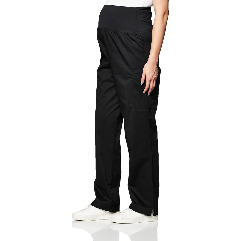 Wink WonderWORK Scrubs for Maternity Cargo Scrub Pants(Black)