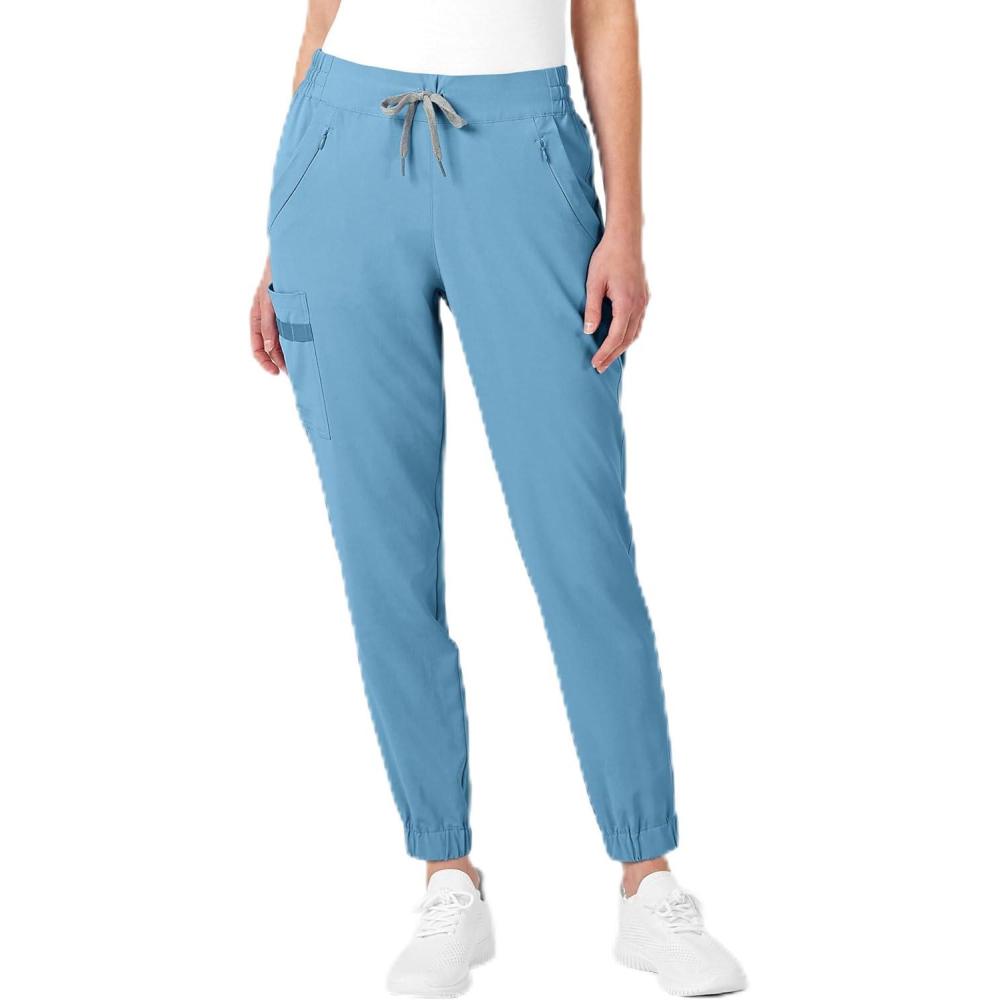 WonderWink Womens Renew Women’s Jogger Scrub Pant(Bay Blue)