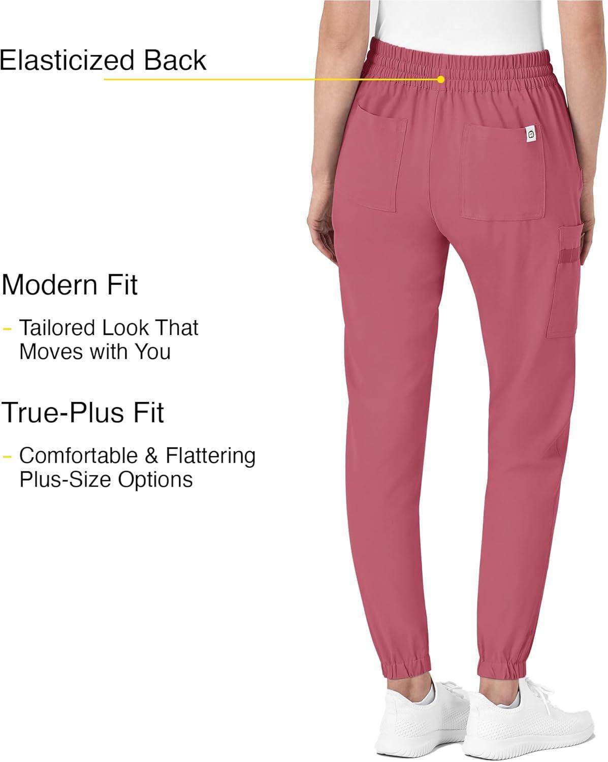 WonderWink Womens Renew Women’s Jogger Scrub Pant(Rosebud)