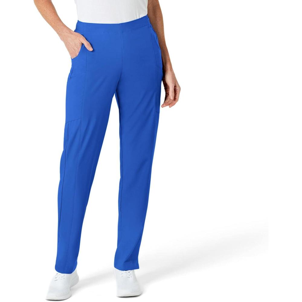WonderWink womens Women’s Flat Front Cargo Scrub Pant(Royal)