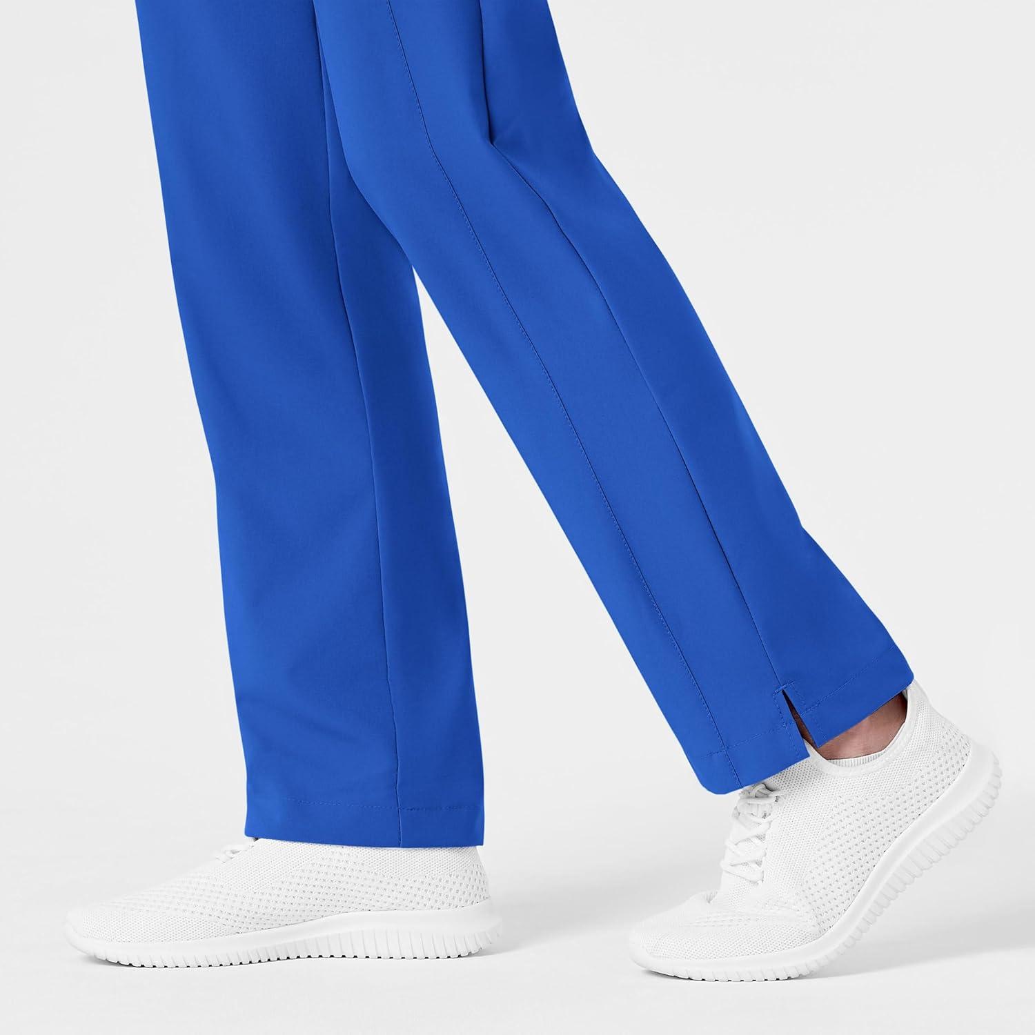 WonderWink womens Women’s Flat Front Cargo Scrub Pant(Royal)