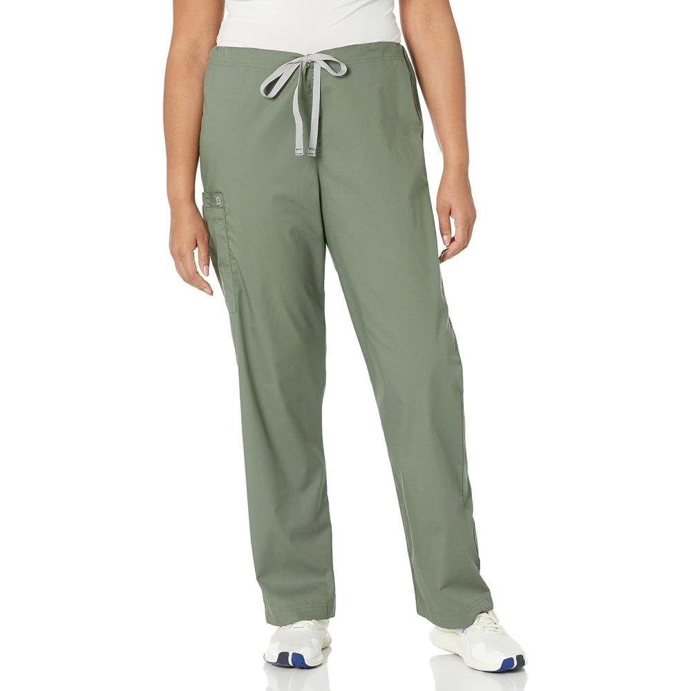WonderWink Womens WonderWink Drawstring Cargo Pant(Olive)