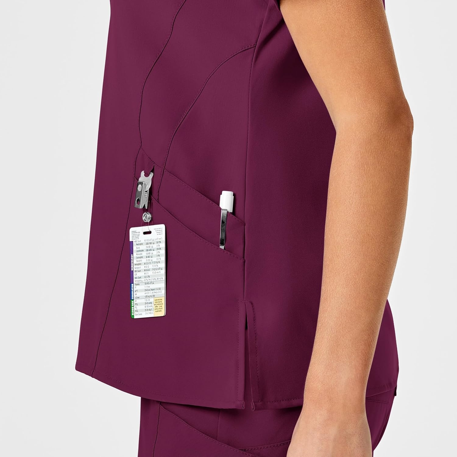 Wink Women’s Women’s Stylized V-Neck Top(Wine)