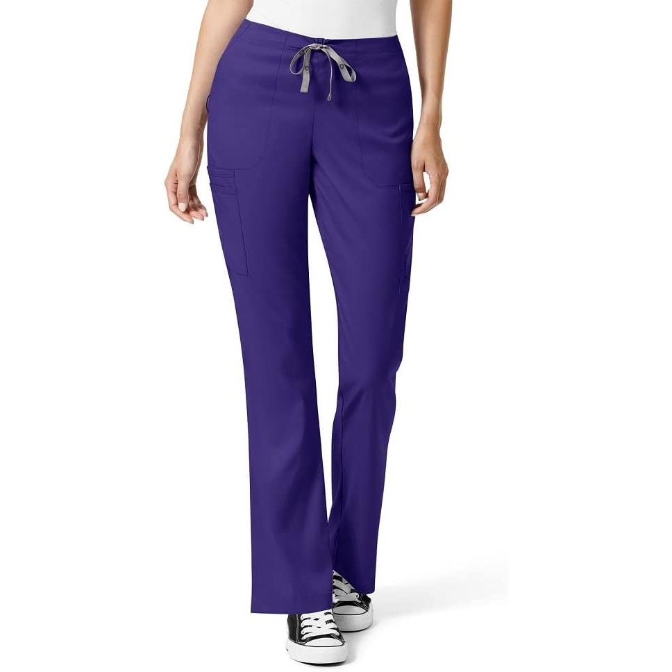 WINK PRO Women’s Moderate Flare Leg Cargo Scrub Pant(Grape)