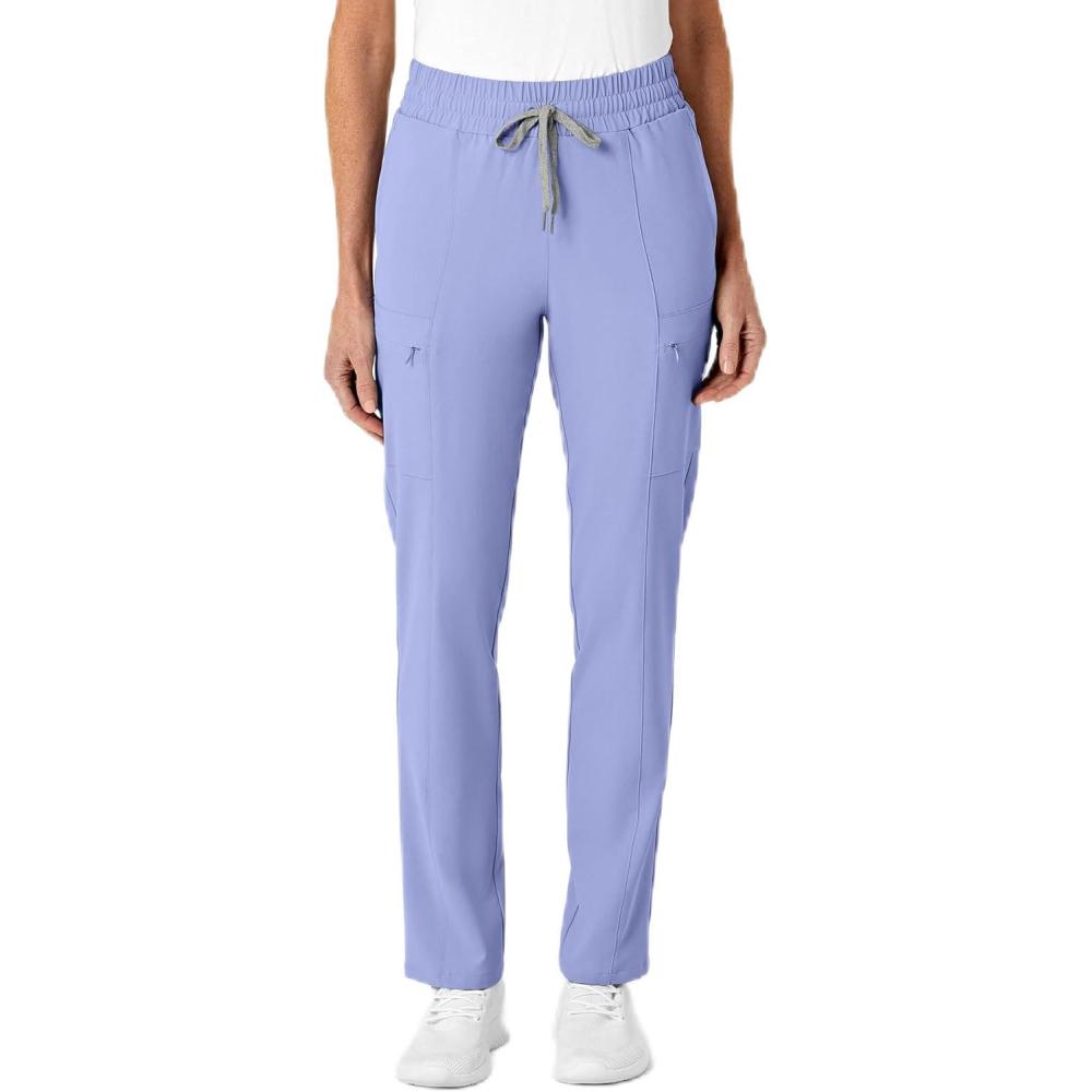 Renew Women’s High Waist Slim Leg Scrub Pant(Ceil Blue)