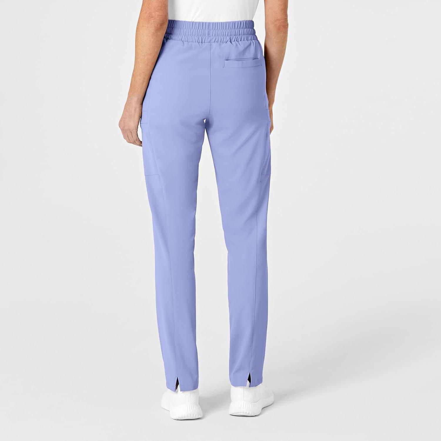 Renew Women’s High Waist Slim Leg Scrub Pant(Ceil Blue)