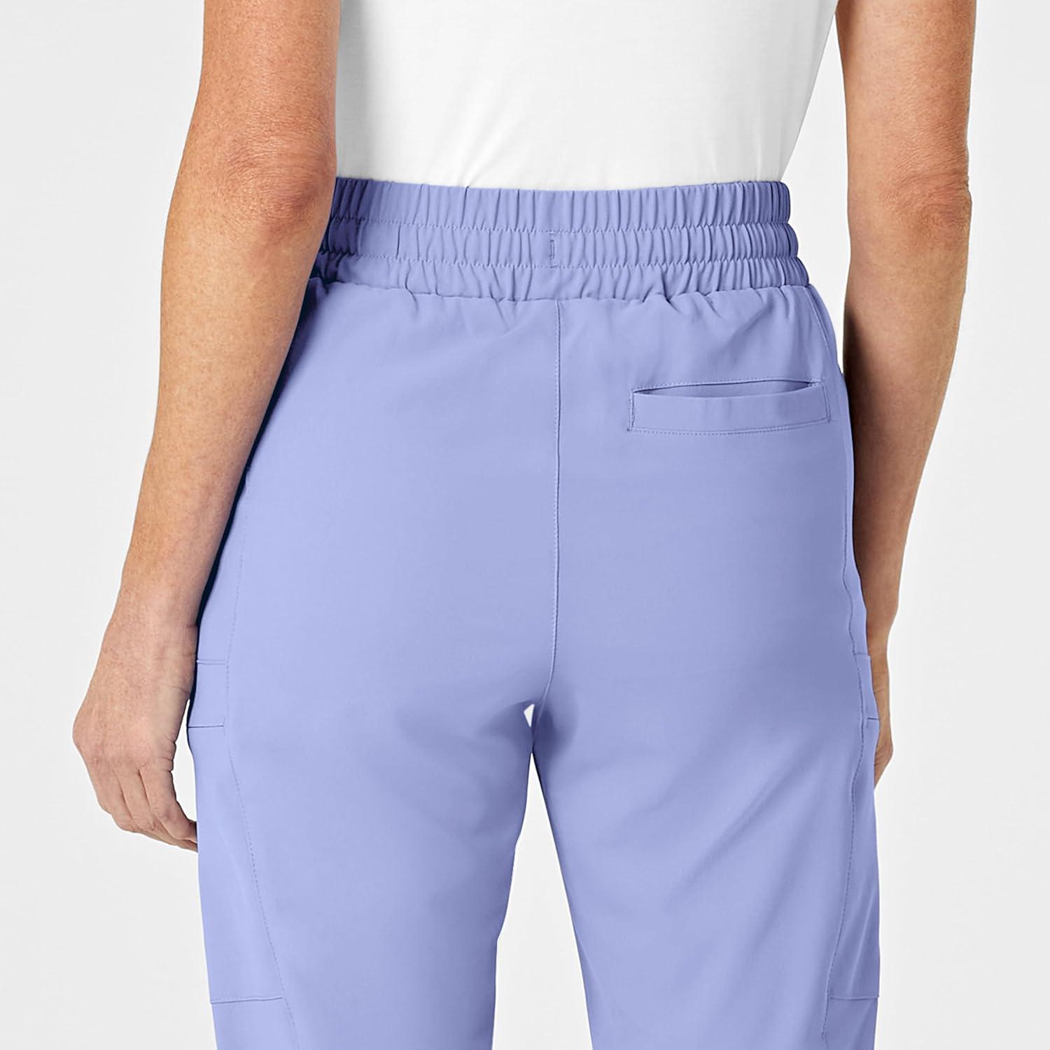 Renew Women’s High Waist Slim Leg Scrub Pant(Ceil Blue)