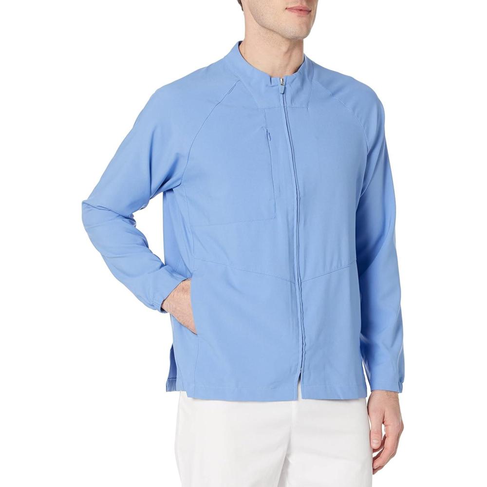 WonderWink Mens Zip-front Warm-up JacketZip-Front Warm-Up Jacket(Ceil Blue)