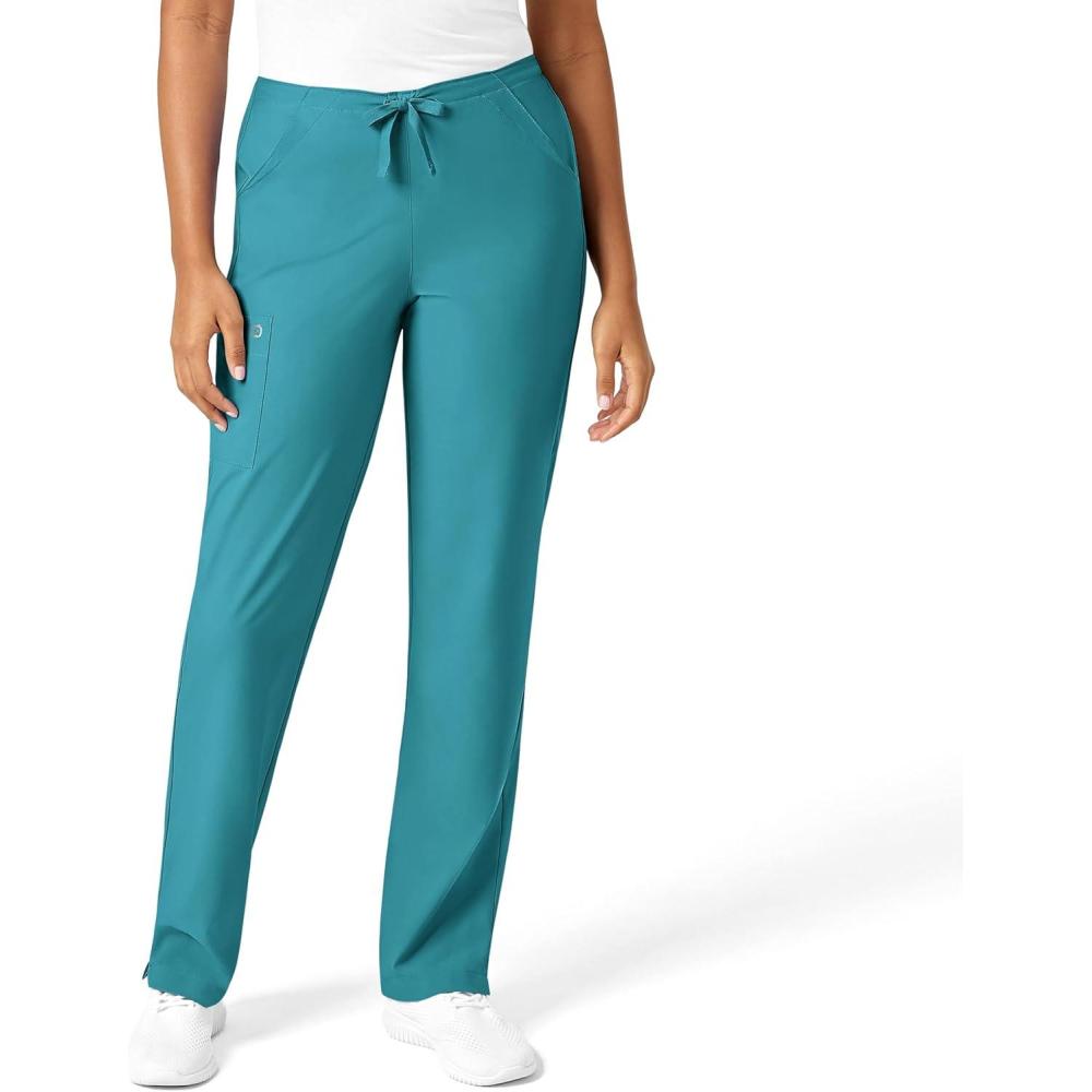 WonderWink Petite Women’s Drawstring Pant(Teal Blue)