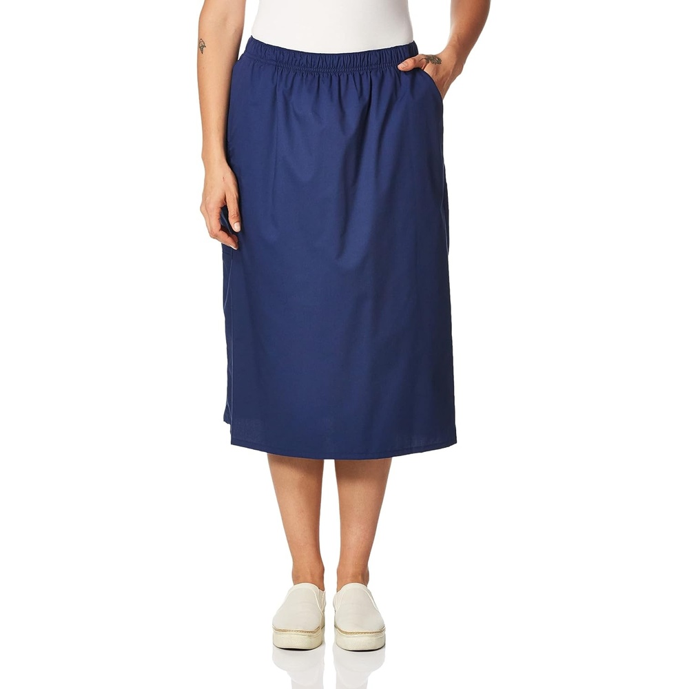 WINK WonderWORK Women’s Pull On Cargo Skirt(Navy)