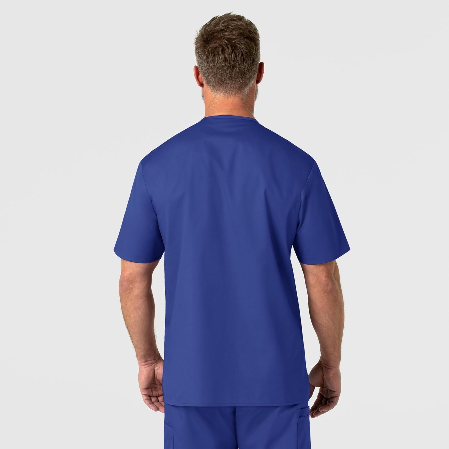 WonderWink Men’s Big Wonderwork Big Men’s V Neck Scrub Top(Galaxy Blue)