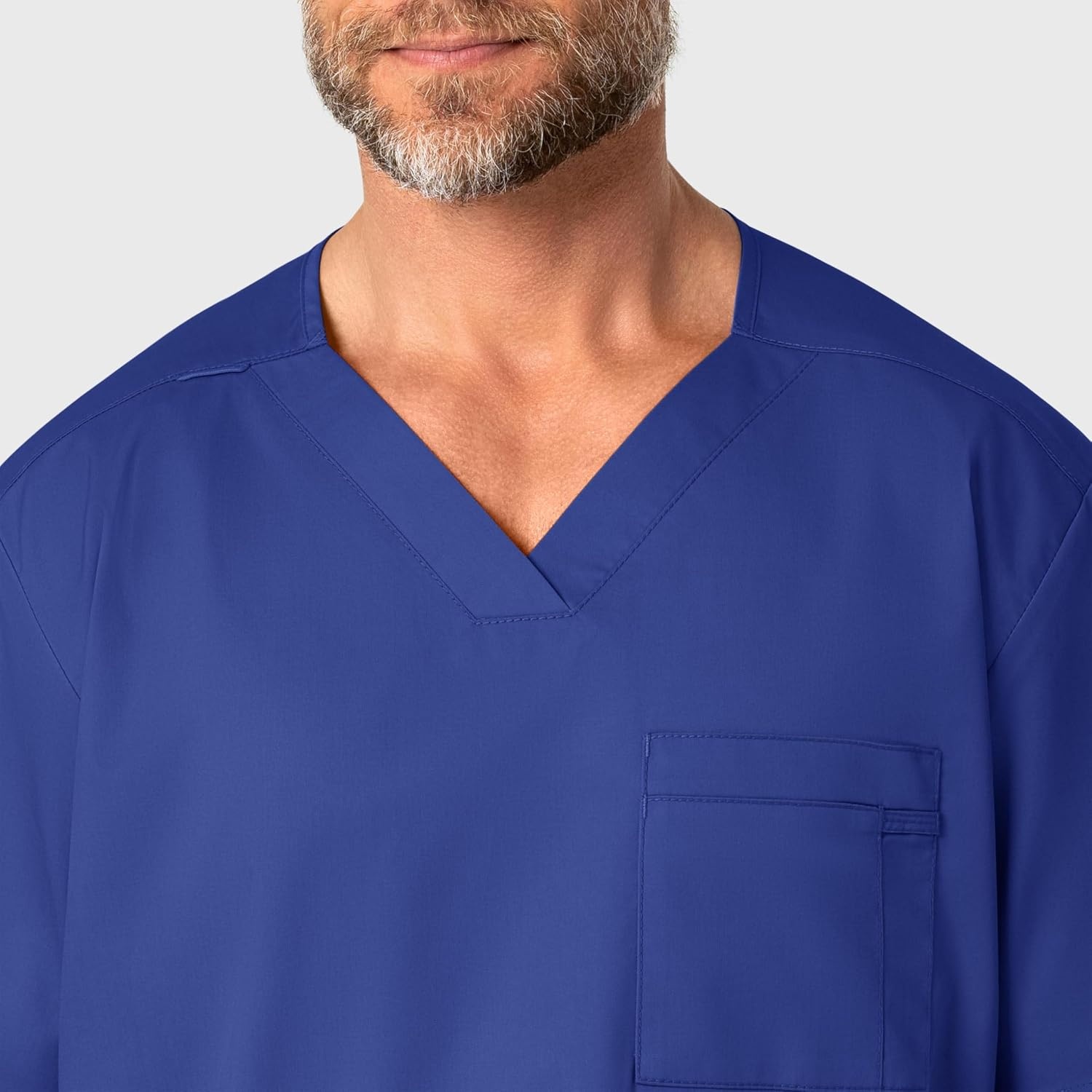 WonderWink Men’s Big Wonderwork Big Men’s V Neck Scrub Top(Galaxy Blue)