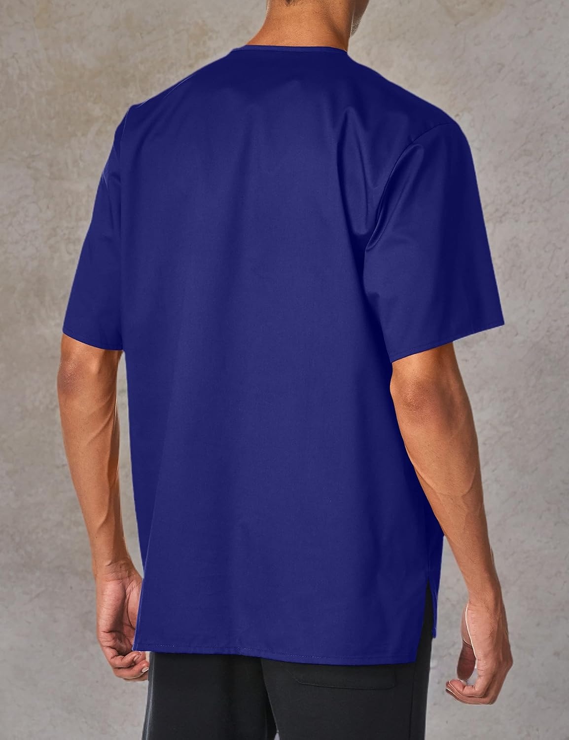 WonderWink Men’s Big Wonderwork Big Men’s V Neck Scrub Top(Galaxy Blue)