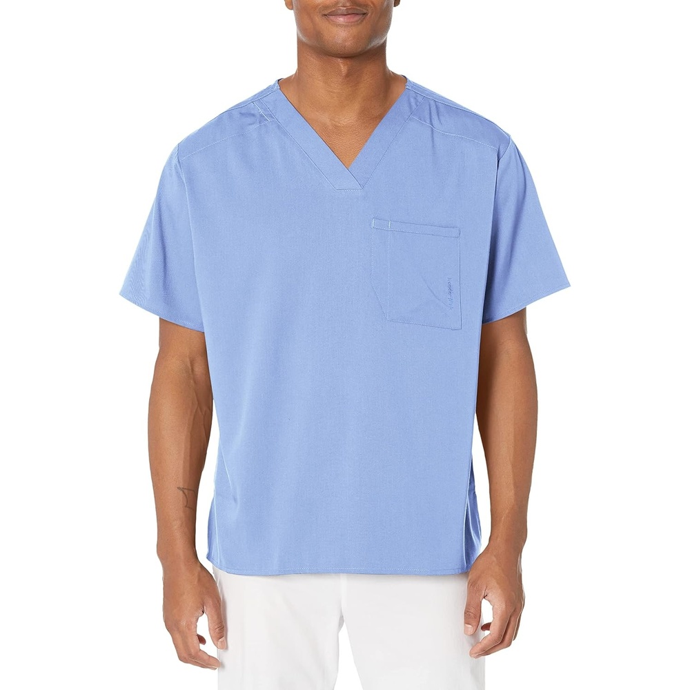 Wink Men’s Men’s V-Neck Scrub Top(Ceil Blue)