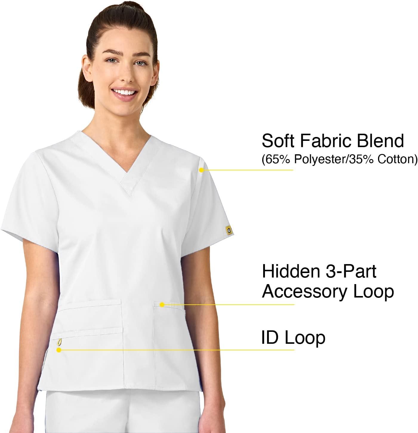 WonderWink Women’s Origins Bravo Scrub Top(White)