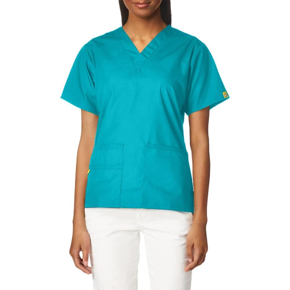 WonderWink Women’s Origins Bravo Scrub Top(Real Teal)
