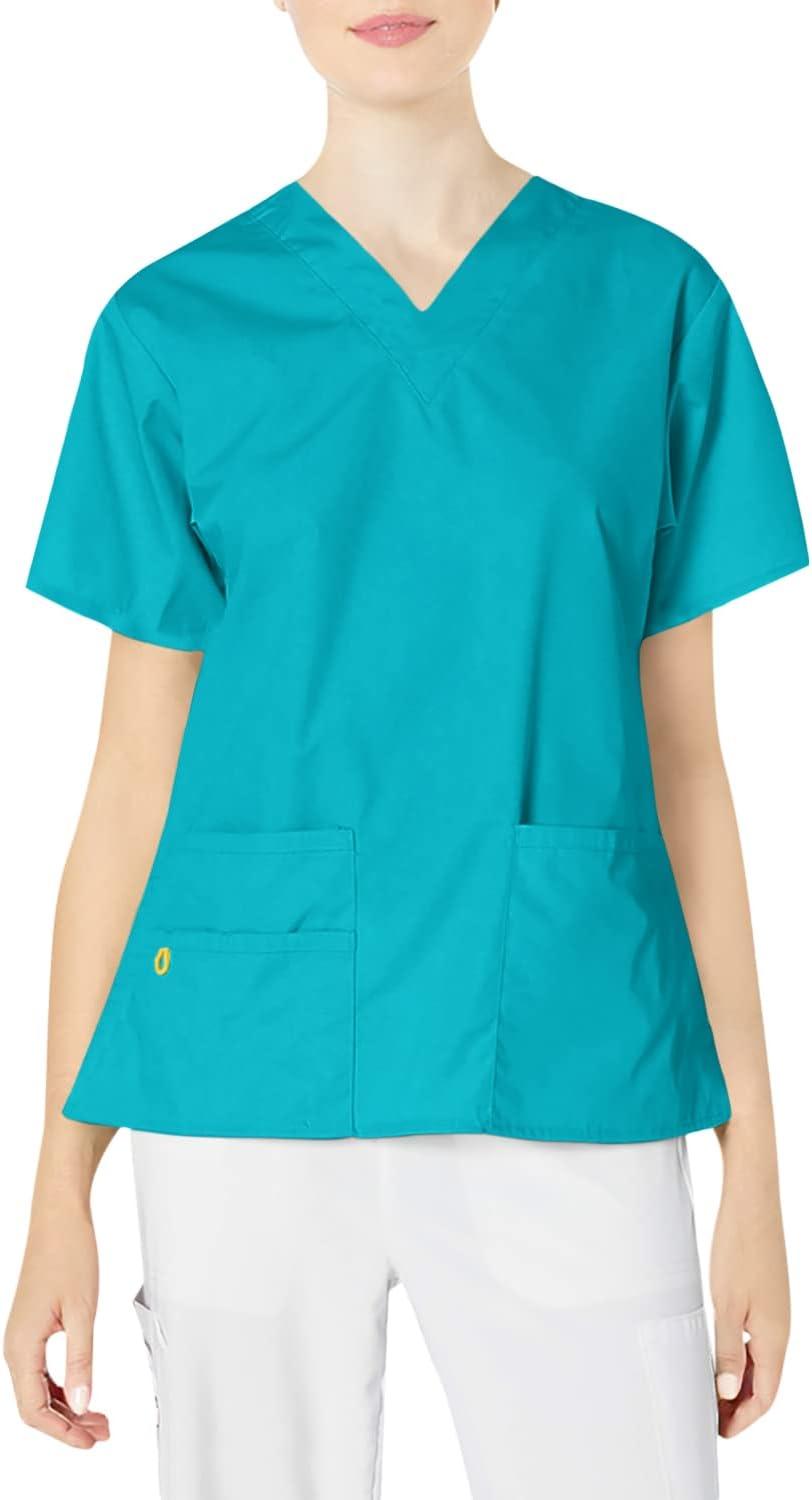 WonderWink Women’s Origins Bravo Scrub Top(Real Teal)