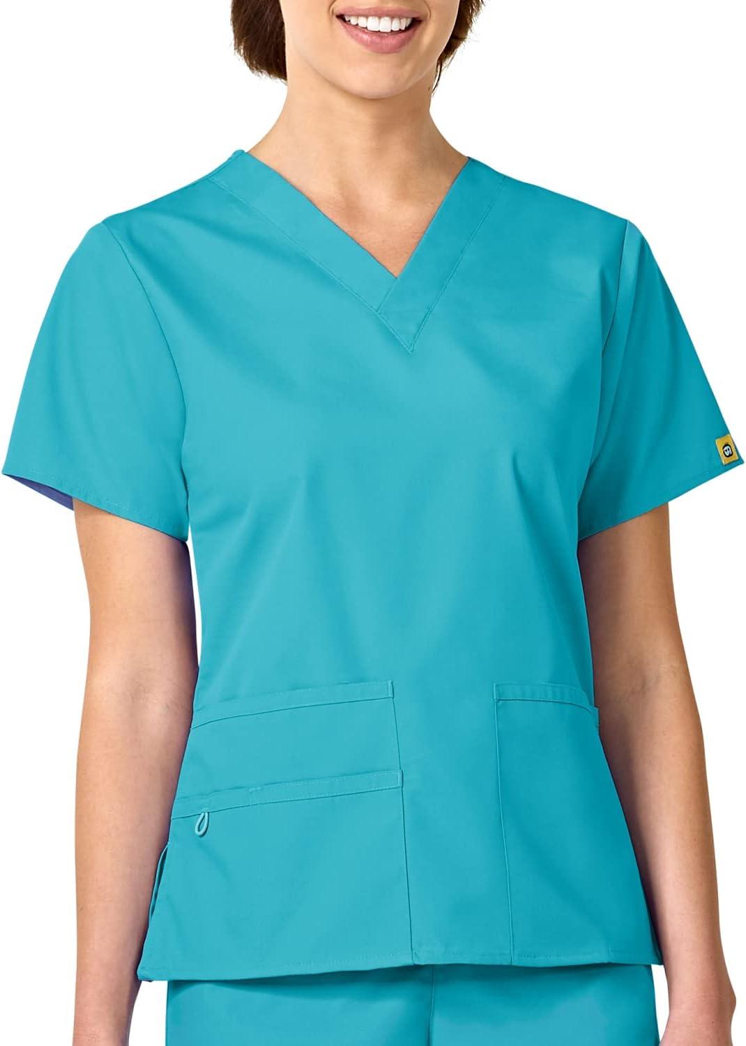 WonderWink Women’s Origins Bravo Scrub Top(Real Teal)