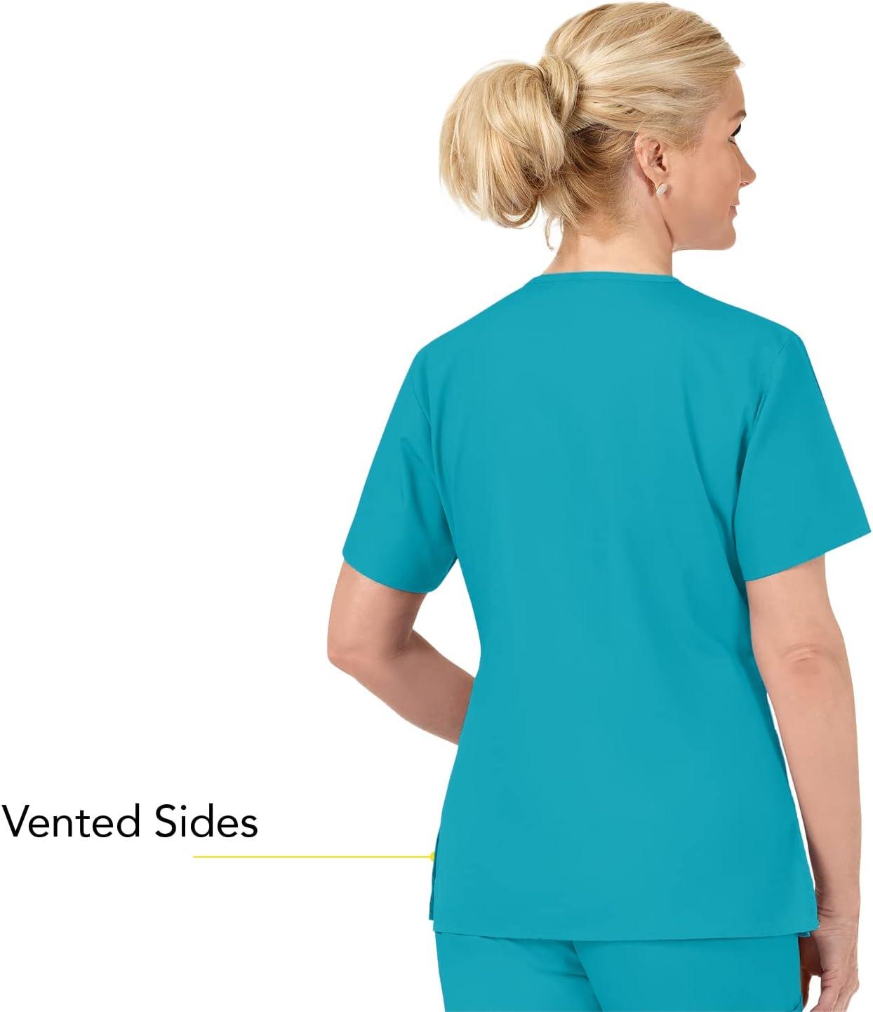 WonderWink Women’s Origins Bravo Scrub Top(Real Teal)