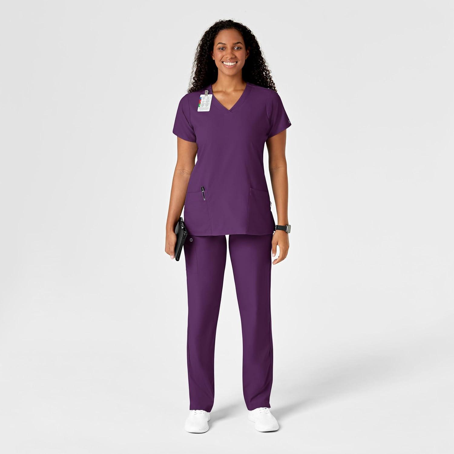 WonderWink Petite Women’s Drawstring Pant(Eggplant)
