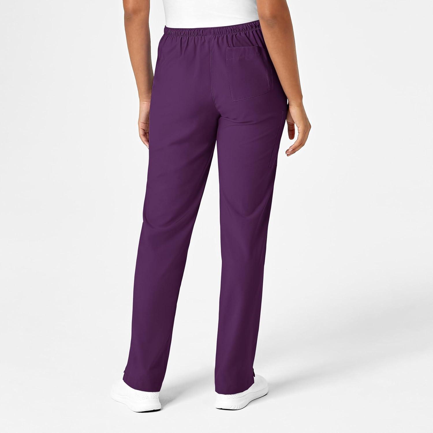WonderWink Petite Women’s Drawstring Pant(Eggplant)