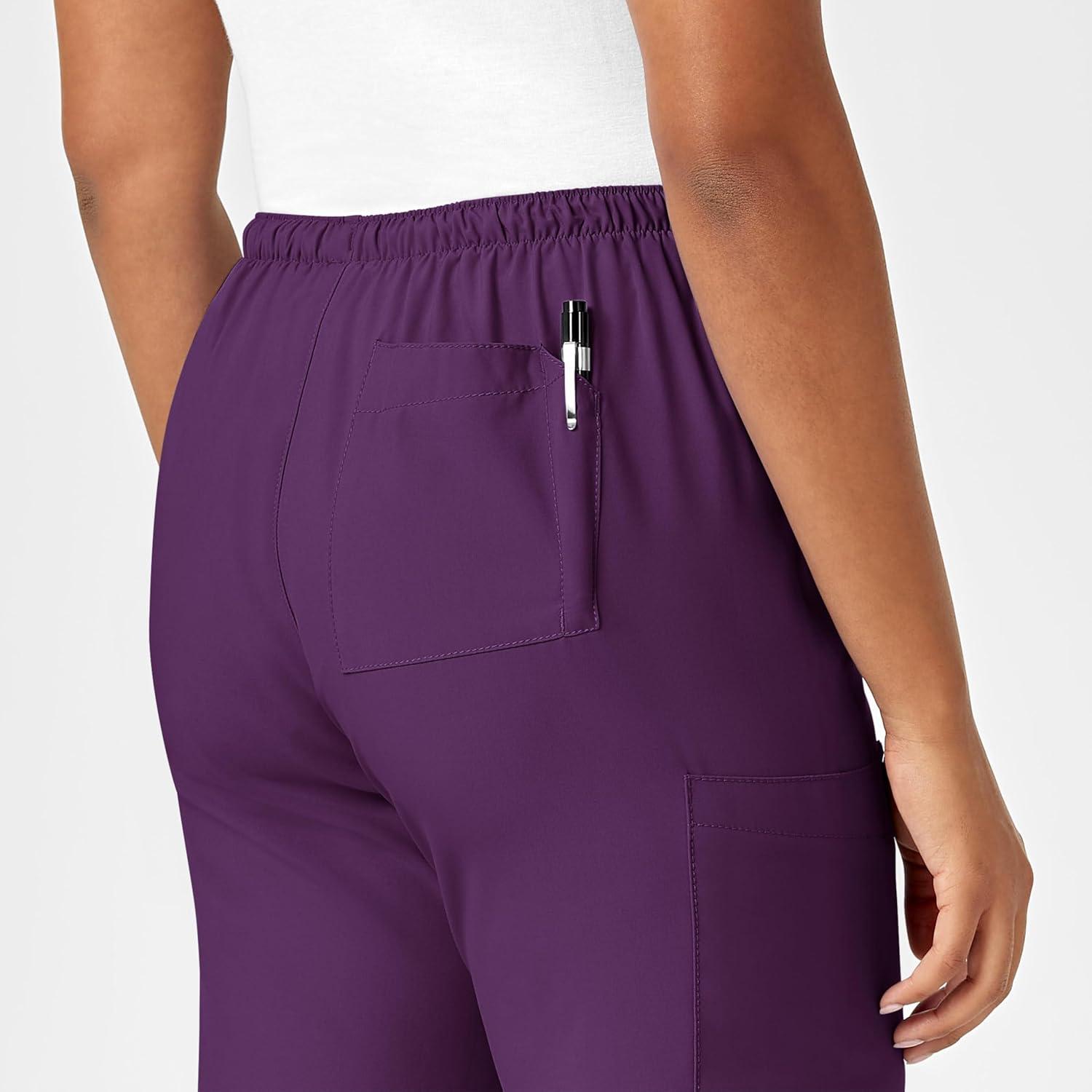 WonderWink Petite Women’s Drawstring Pant(Eggplant)