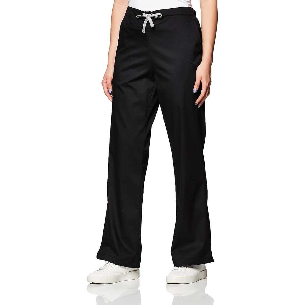 WonderWink Women’s Wonderwork Flare Leg Scrub Pant(Black)
