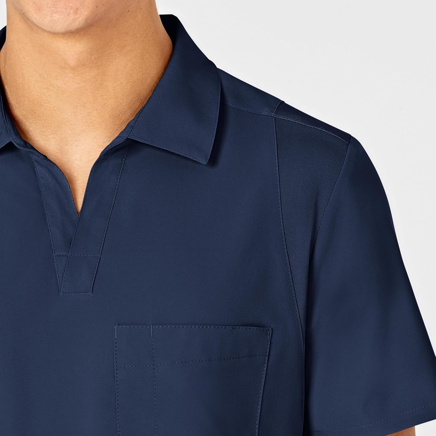 Wink W123 Men’s Collar Scrub Top(Navy)