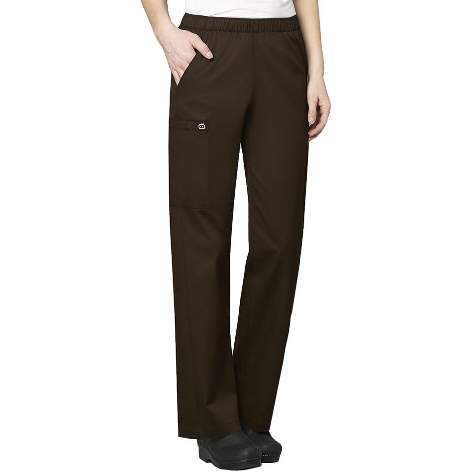 WonderWink Women’s Pull-On Cargo Pant(Chocolate)