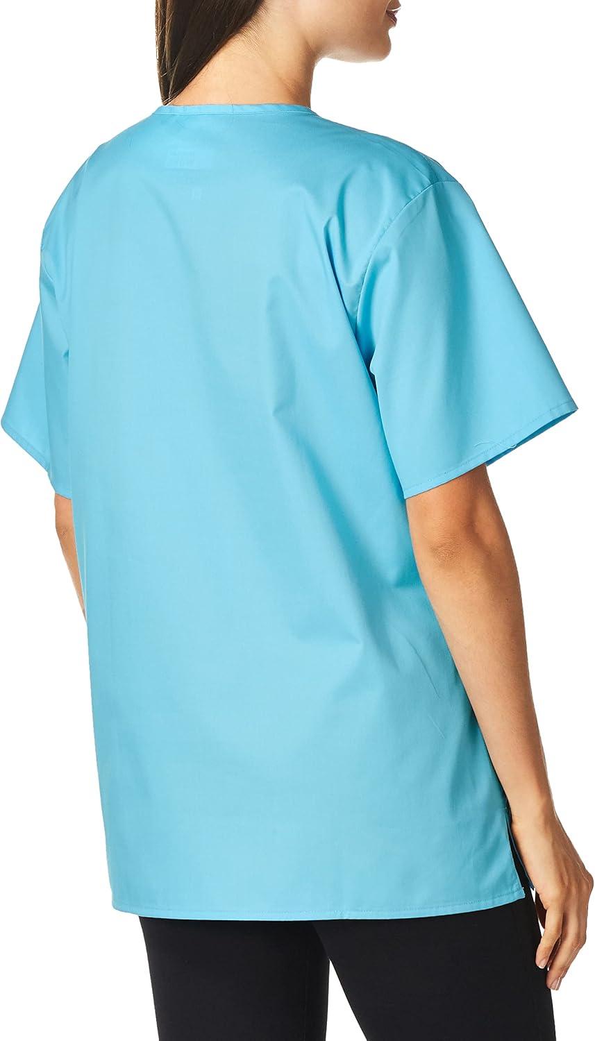 WonderWink Unisex-Adult Unisex V-Neck Top(Light Turquoise)