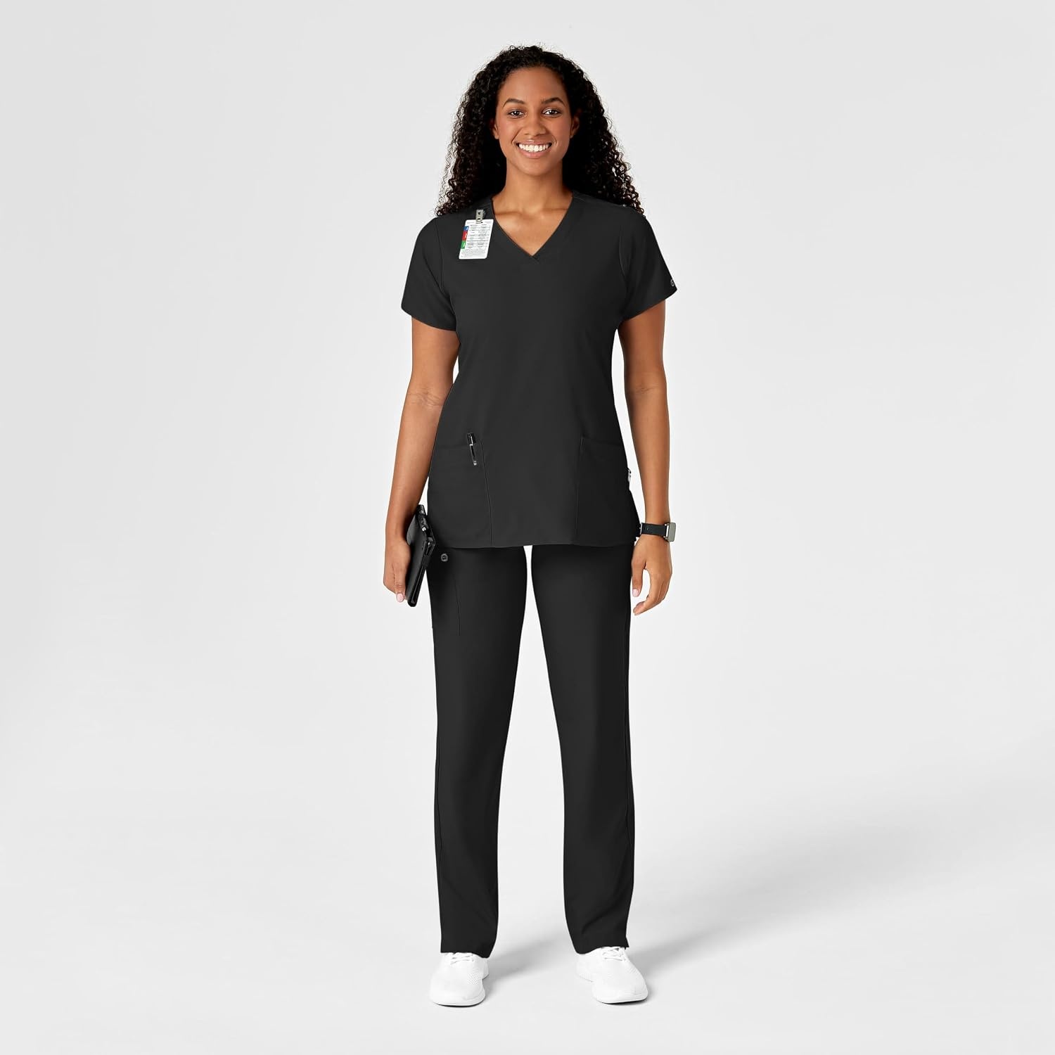 WINK W123 Women’s Drawstring Scrub Pant(Black)
