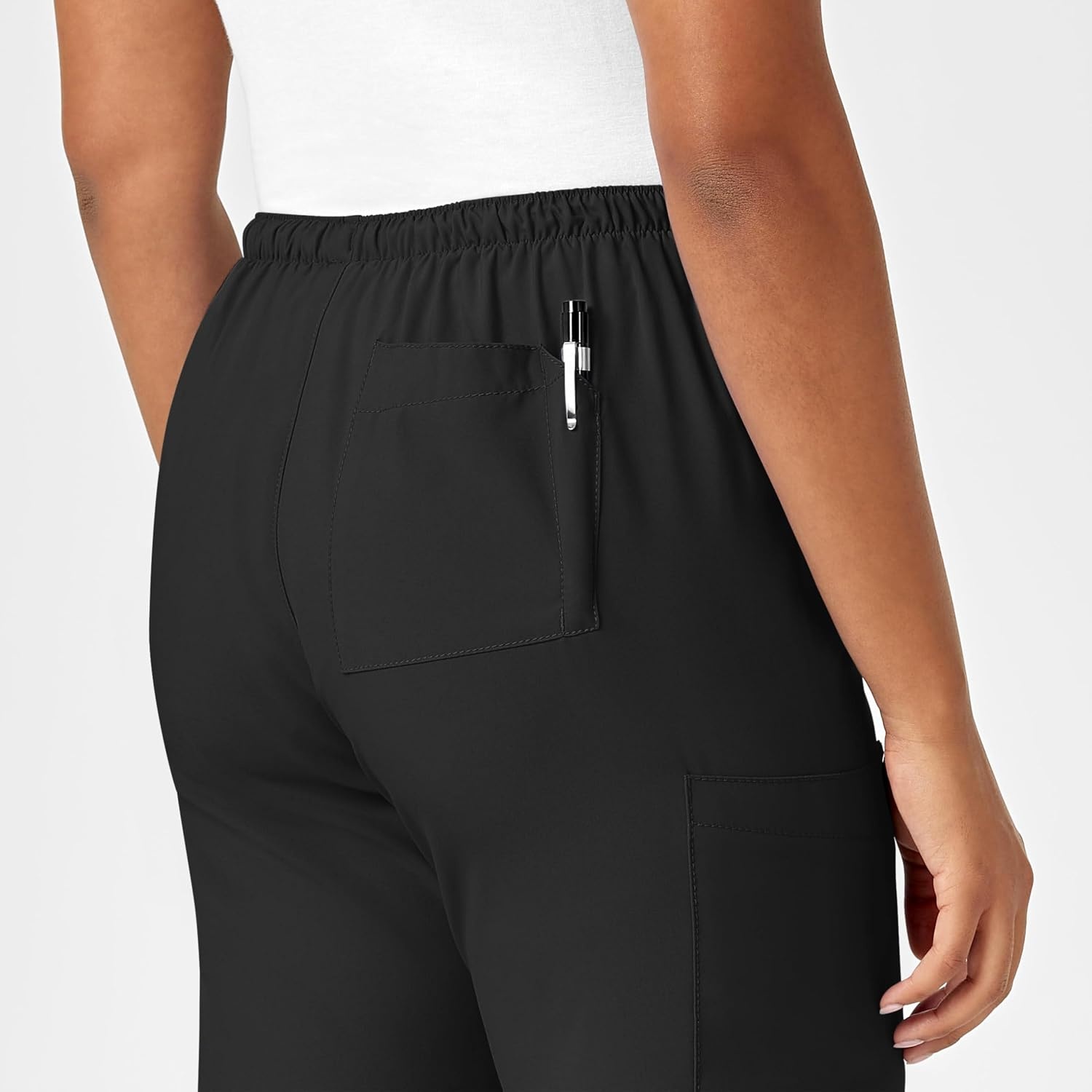 WINK W123 Women’s Drawstring Scrub Pant(Black)