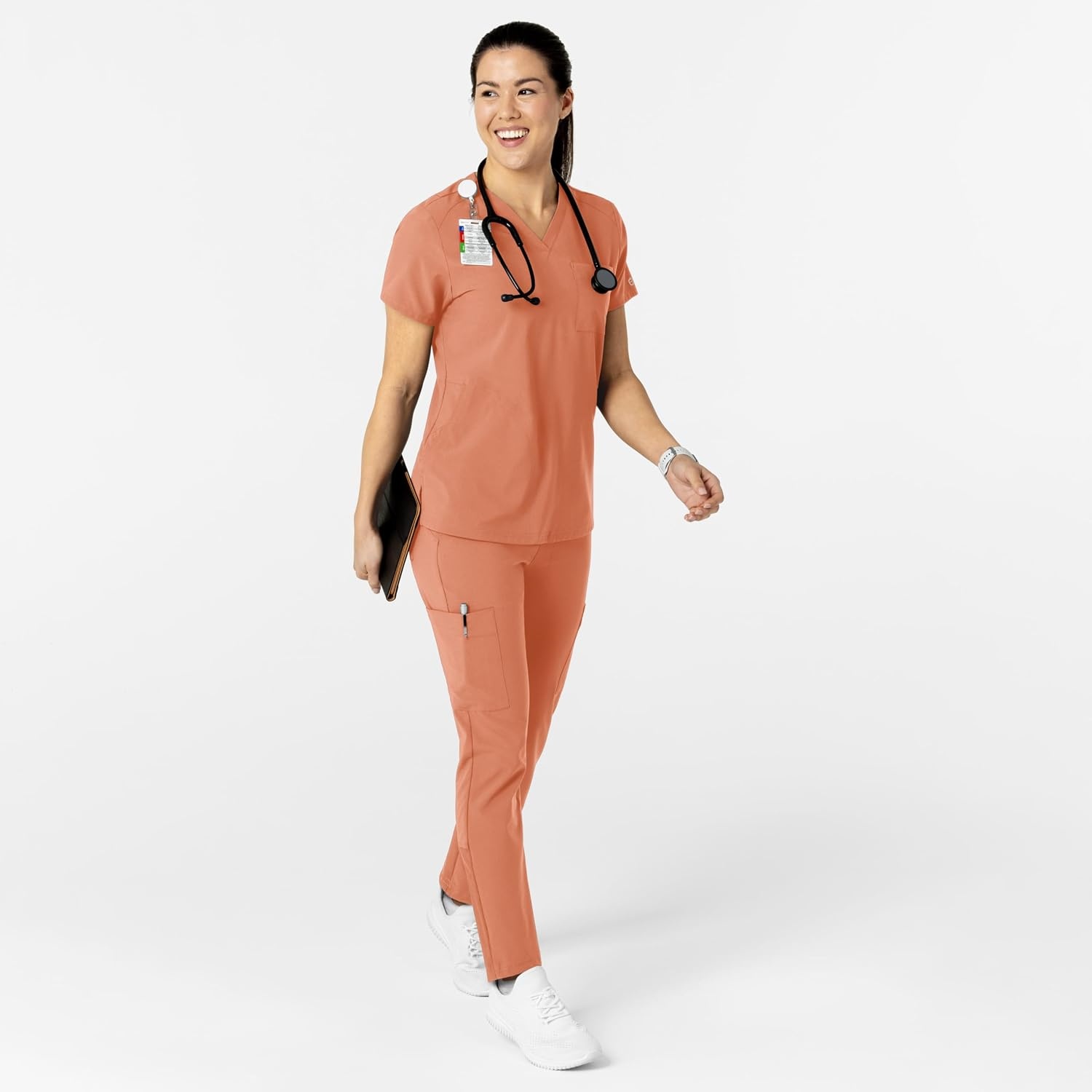WonderWink Women’s Scrub Top(Terracotta)