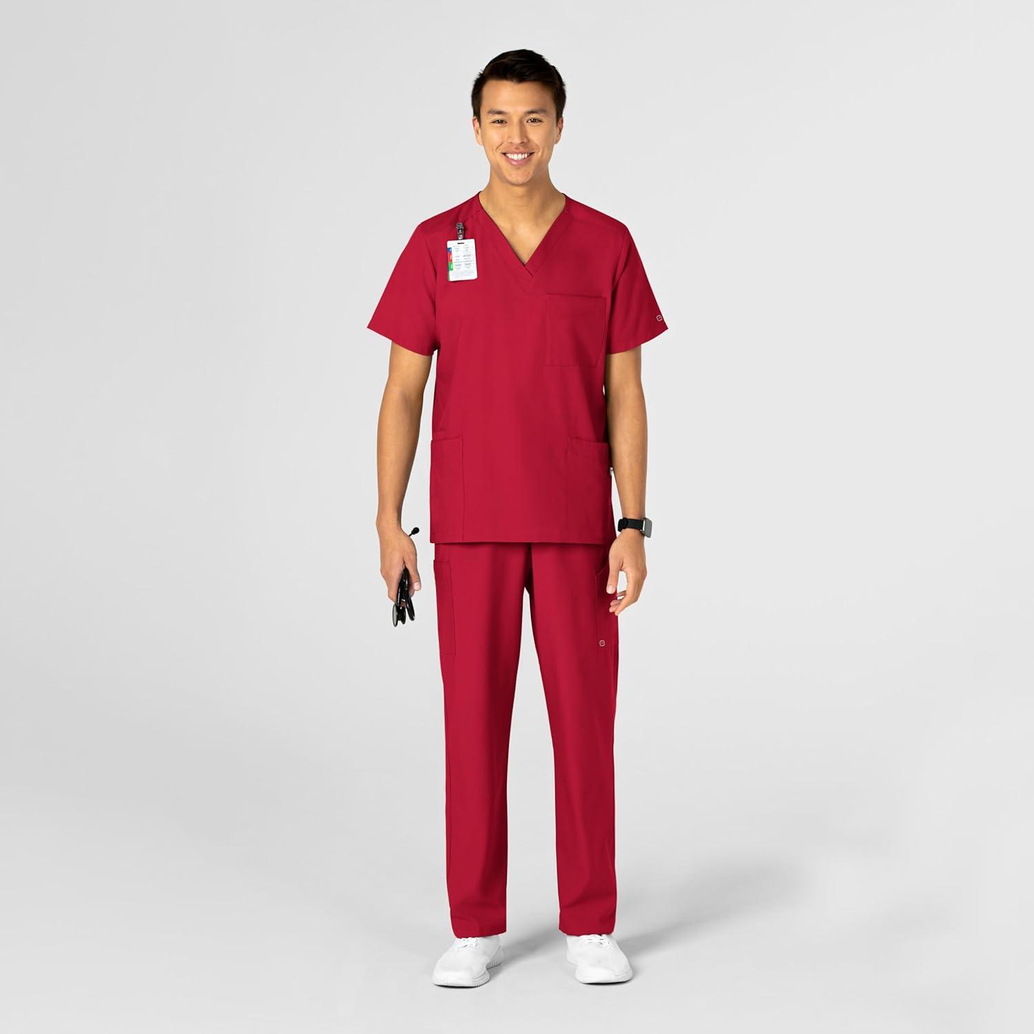 WonderWink Womens 4-Pocket Utility Top(Red)