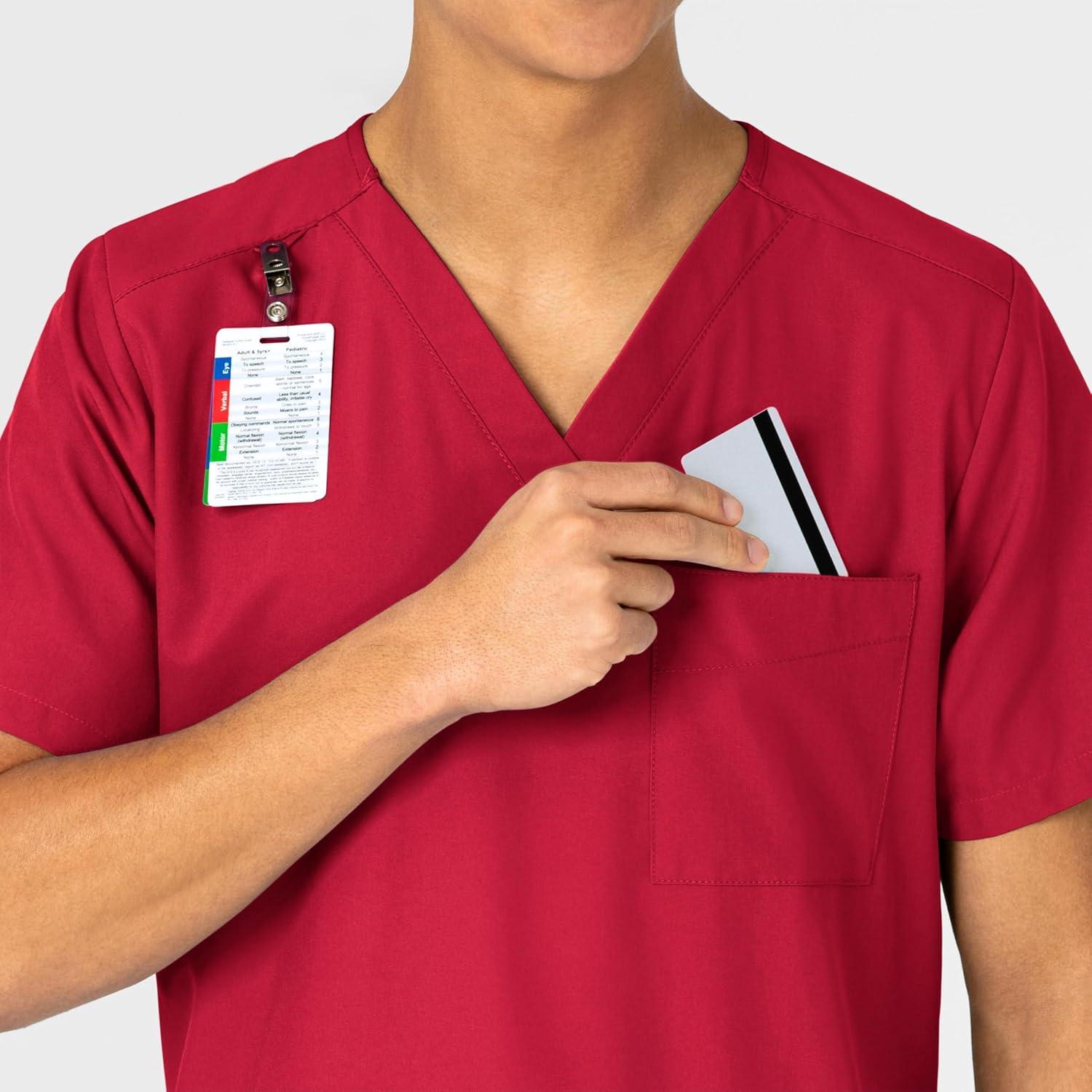 WonderWink Womens 4-Pocket Utility Top(Red)