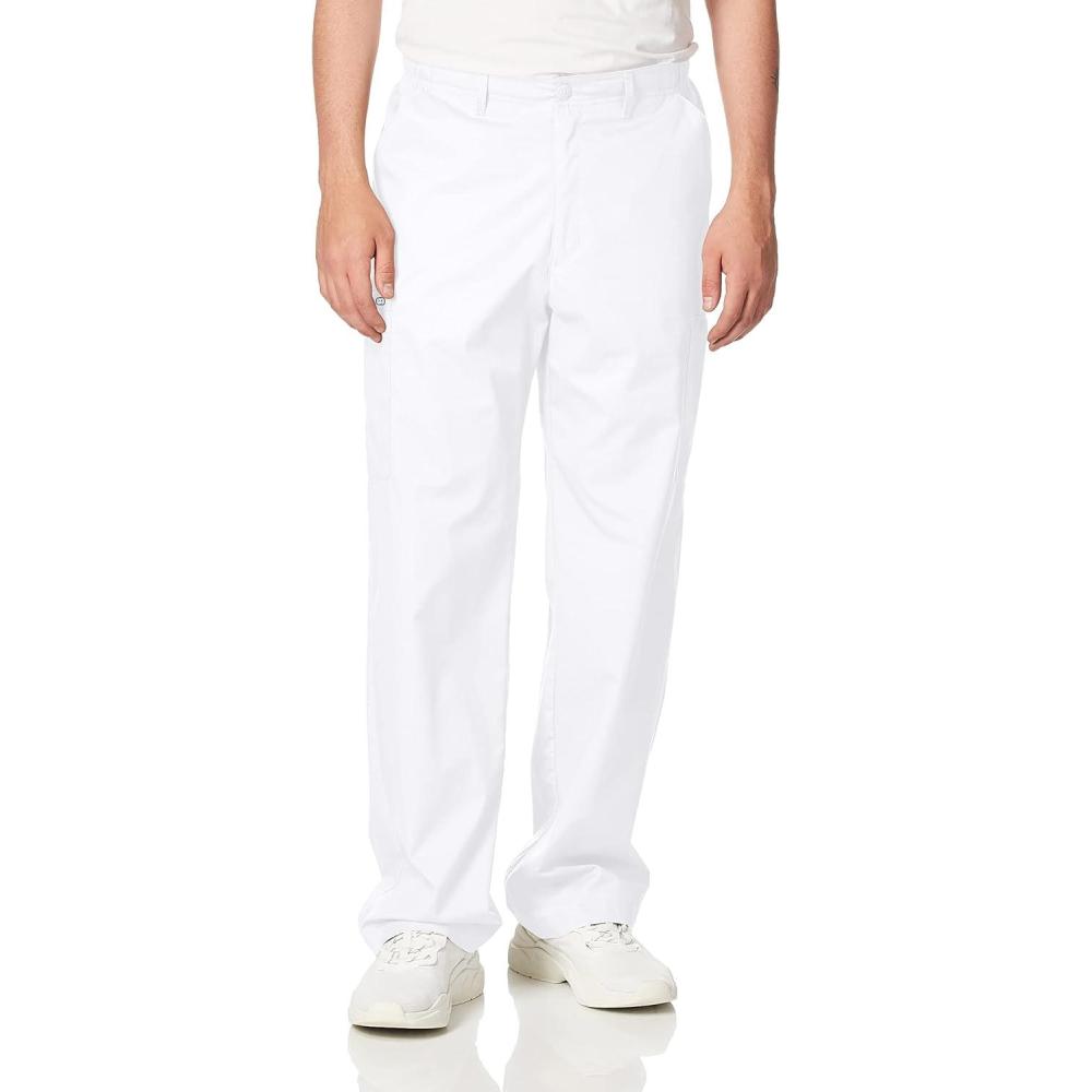 Wink WonderWORK Scrubs for Men, Cargo Scrub Pants(White)