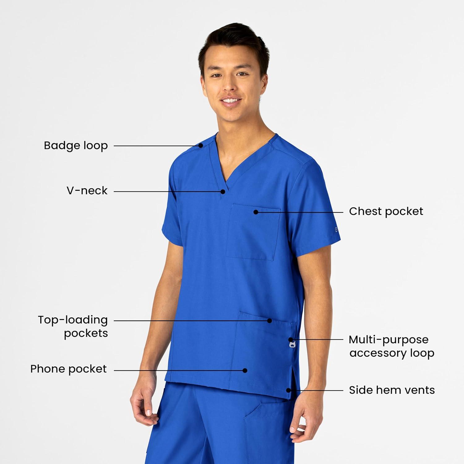WonderWink Womens 4-Pocket Utility Top(Royal)