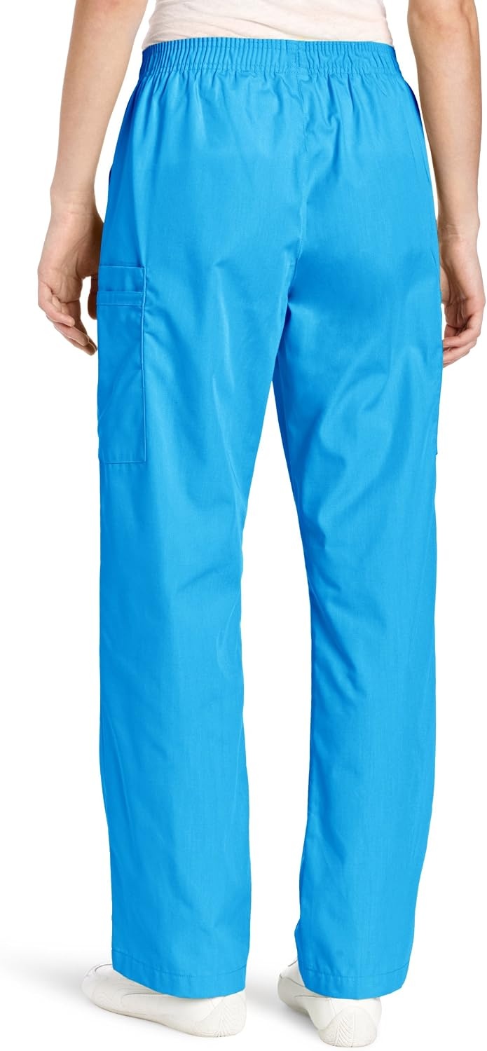 WINK Origins Quebec -Women’s Full Elastic Cargo Scrub Pant(Malibu Blue)